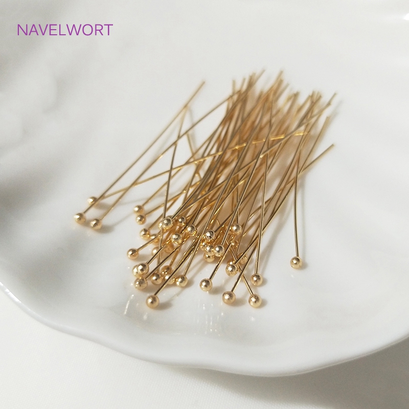 Jewelry Making Head Pins - 50pcs/bag 20-50mm Flat Head Pin/Ball Head