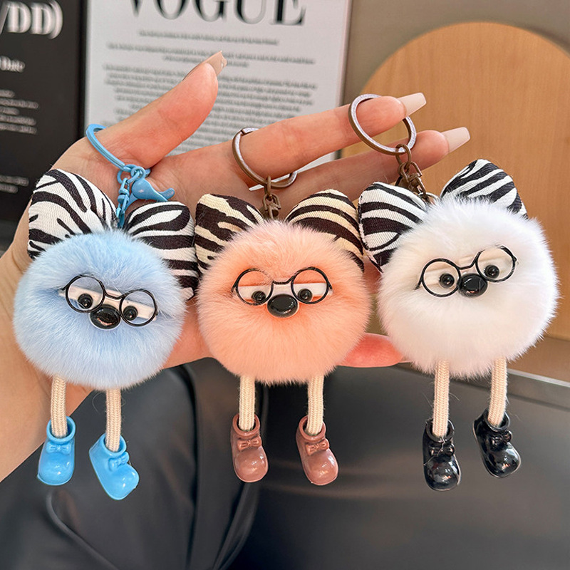Cute Faux Rabbit Fur Fluffy Ke - Jewelry Making Glasses review and price