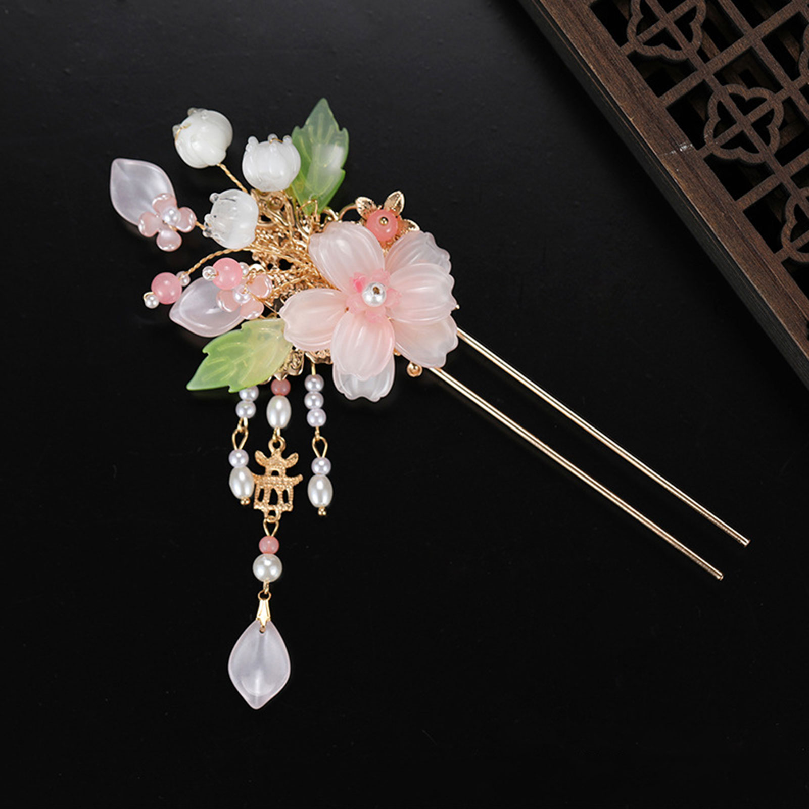Elegant Pink Flower Hairpins R - Jewelry Making Adults review and price