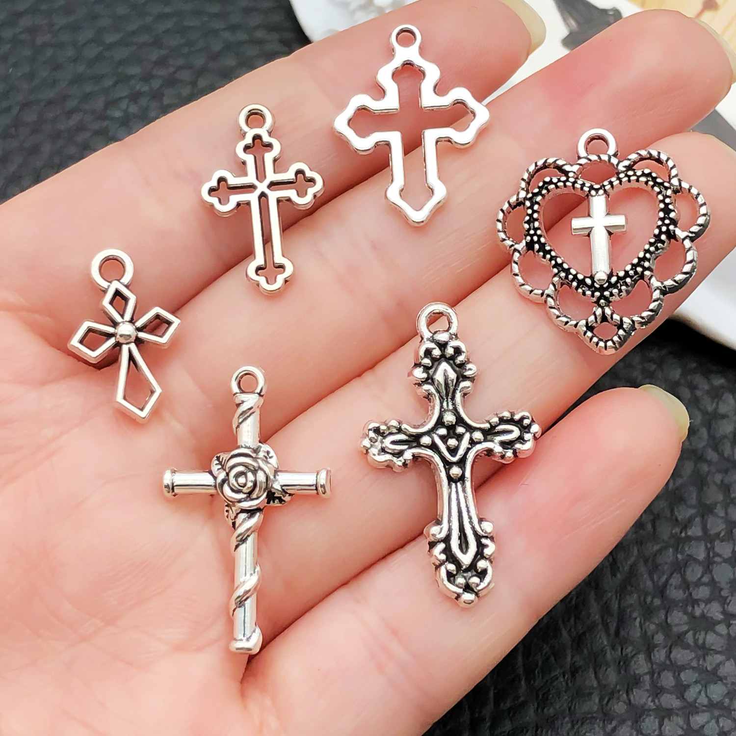 52pcs Assorted Cross Pendants  - Jewelry Making Tutorials review and price