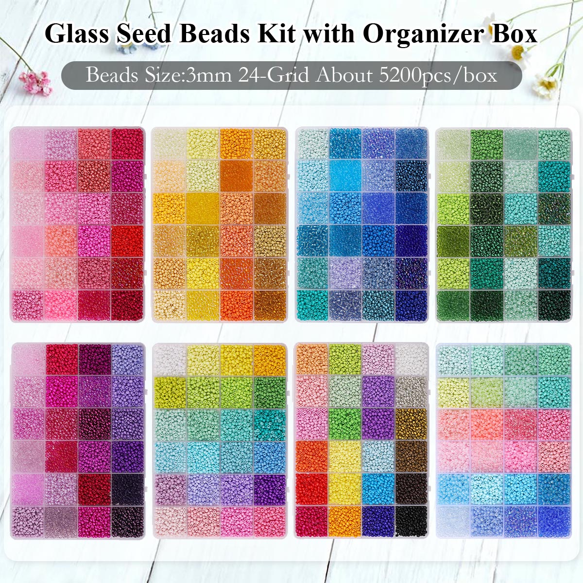 5200pcs 3mm Glass Seed Beads K - Jewelry Making Tutorials review and price