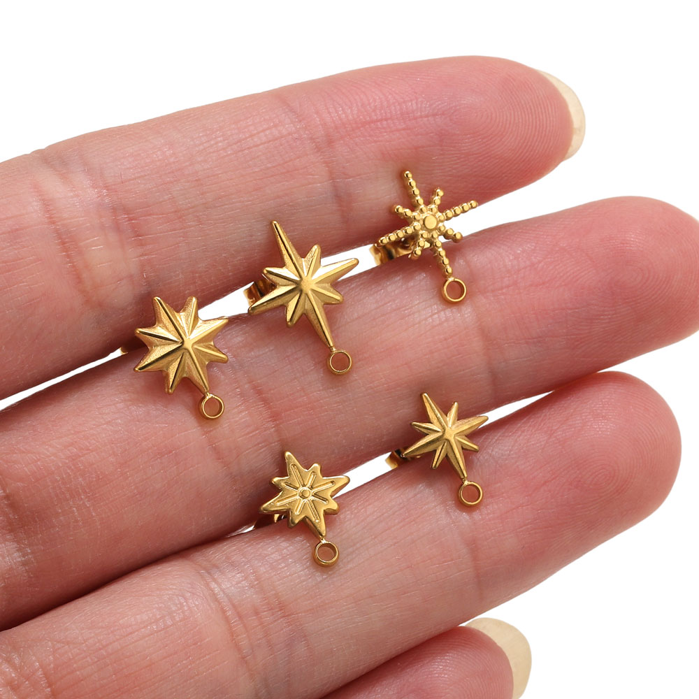 6pcs Stainless Steel Star Earr - Jewelry Making Tutorials review and price