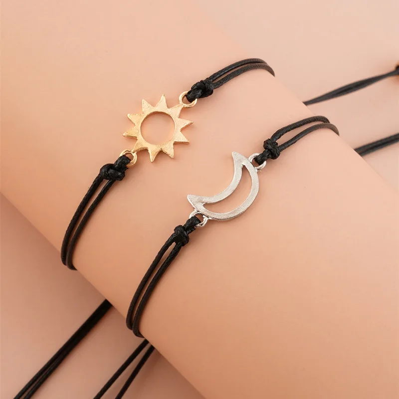 Simple Sun and Moon Alloy Wax  - Memory Wire Bracelet review and price
