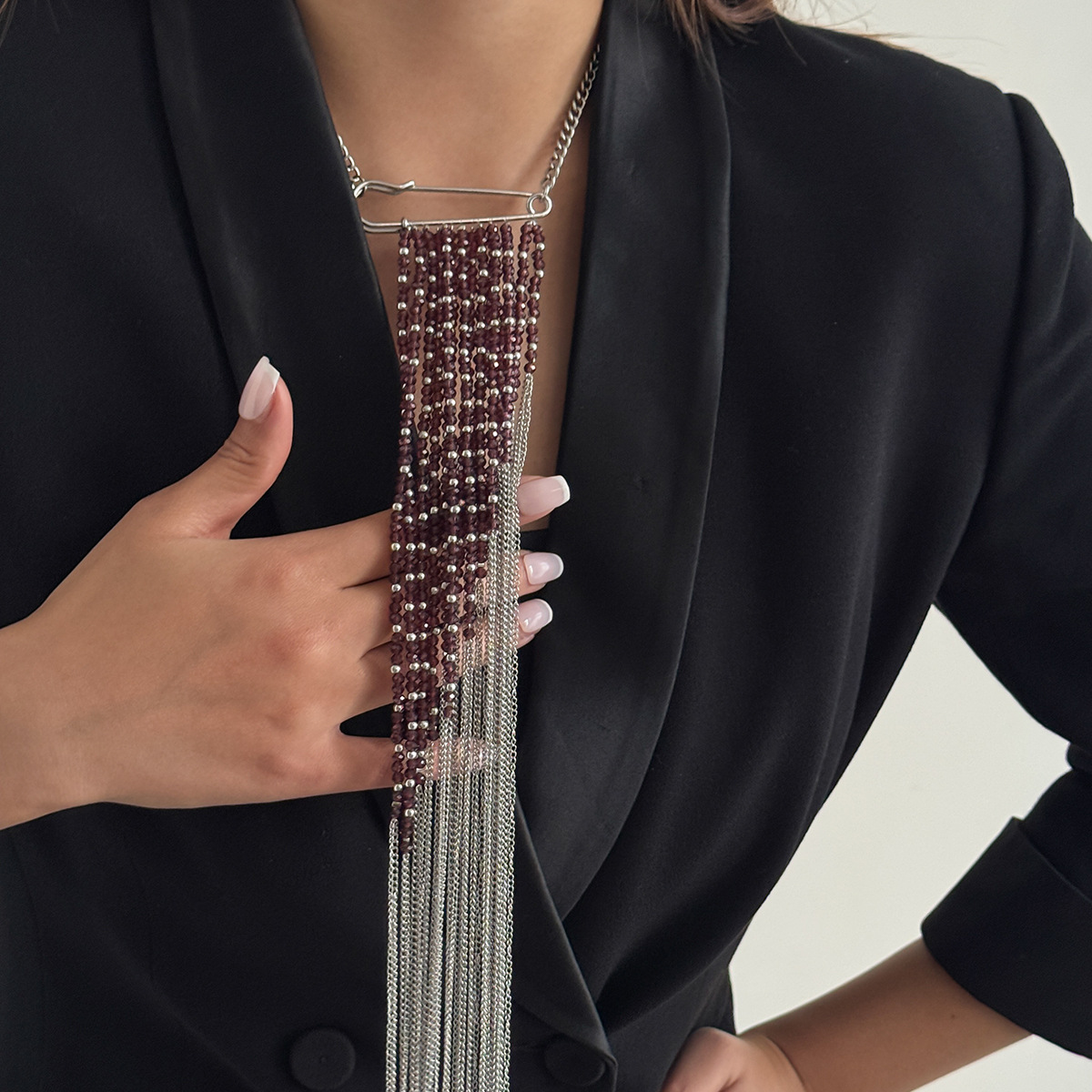 Silver Color Tassel Chain Broo - Jewelry Making Adults review and price