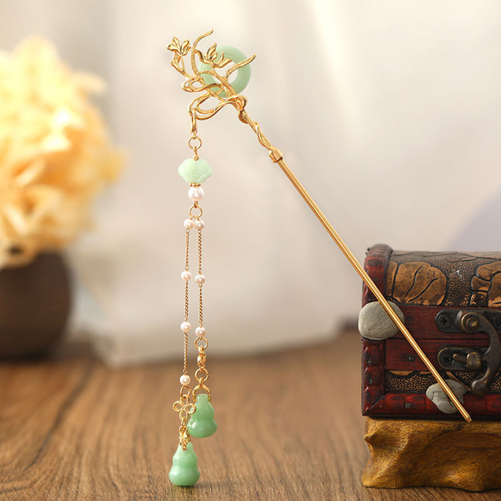 Chinese Style Glass Hairpin Fo - Jewelry Making Adults review and price