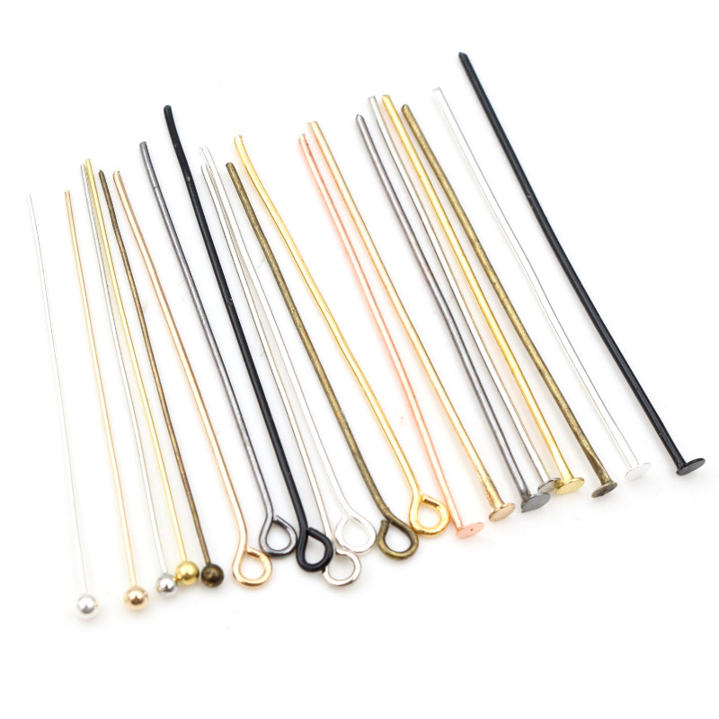 200Pcs/Lot 16-50mm Heads Eye F - Jewelry Making Head Pins review and price