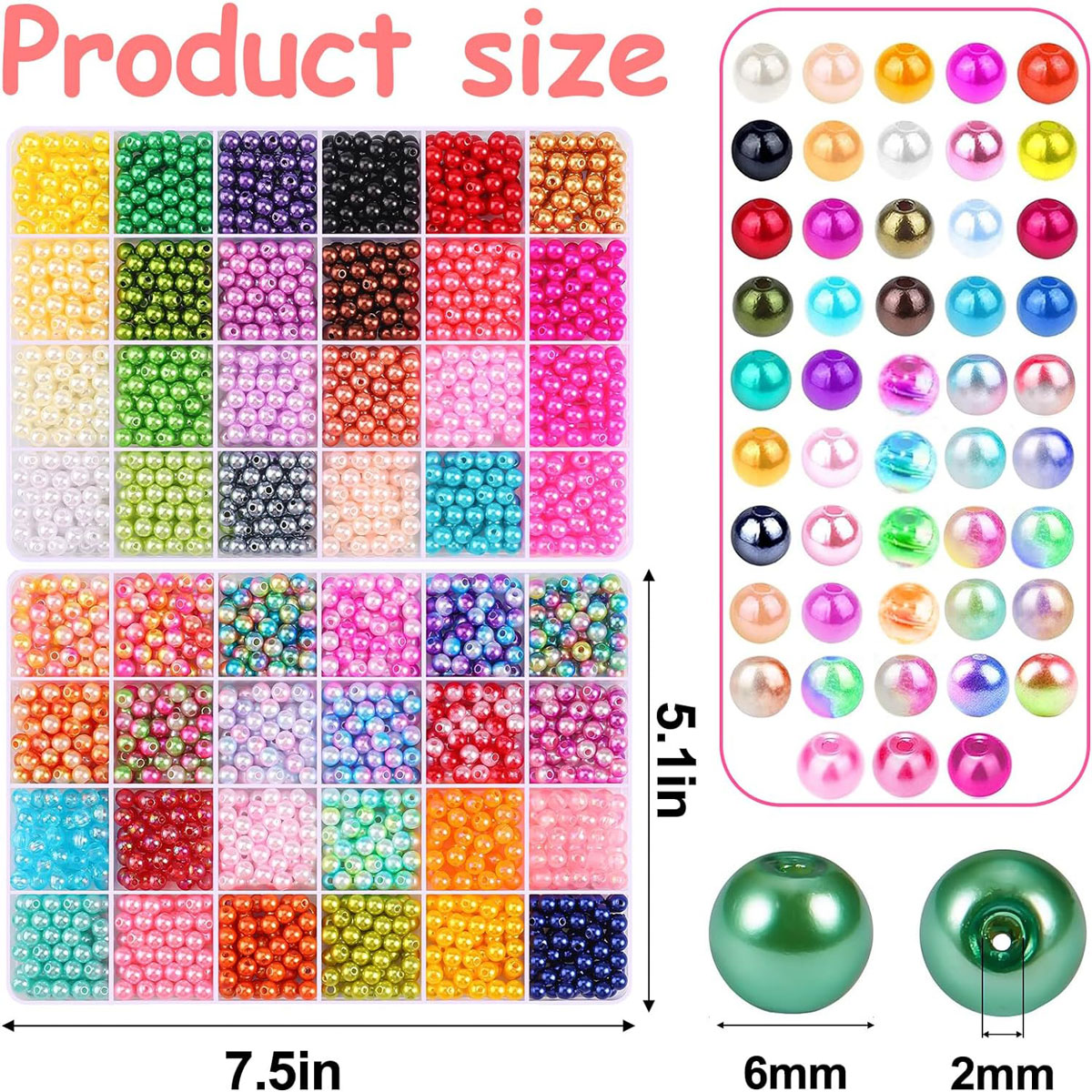 2400PCS 48 Compartments Pearl  - Jewelry Making Tutorials review and price